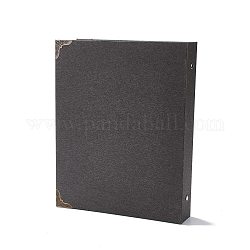 DIY Hardcover Paper Scrapbook Photo Album, with Black Inner Paper, Rectnagle, Black, 26.5x21x4.2cm, 30 sheeets/book