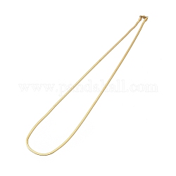 Chapado en iones (ip) 304 collar de cadena de espiga de acero inoxidable para hombres y mujeres, real 18k chapado en oro, amplia: 3 mm, 23.82 pulgada (60.5 cm)