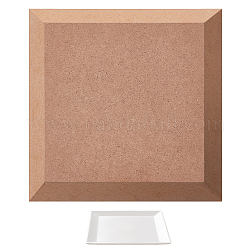 Tavole di legno mdf, stendibiancheria in argilla ceramica, strumenti per la lavorazione della ceramica, quadrato, tan, 14.9x14.9x1.5cm