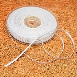 Doppelkante Silberfaden Ripsband für Hochzeit Festdekoration , weiß, 1/4 Zoll (6 mm), etwa 100 yards / Rolle (91.44 m / Rolle)