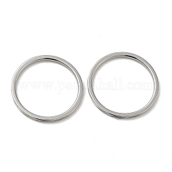 304 acero inoxidable anillos de banda lisos, color acero inoxidable, nosotros tamaño 6 (16.5 mm)