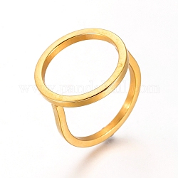 Anillos de dedo de 304 acero inoxidable, anillo, dorado, tamaño de 8, 18mm