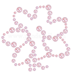 Cabochon in acrilico sunnyclue, ab colore placcato, mezzo tondo, perla rosa, 4~14x2~7mm, 1000 pc / set