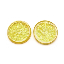 Fetta di frutta imitazione plastica, per oggetti di scena e fotografia, limone, giallo, 52x51.5x9mm