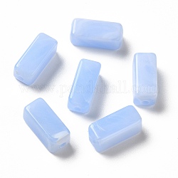 Transparente Acryl Perlen, Ton zwei, Würfel, Kornblumenblau, 13.5x5.5x5.5 mm, Bohrung: 1.6 mm, etwa: 1150 Stk. / 500 g