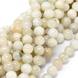 Brins de perles de pierre de lune arc-en-ciel naturel, ronde, 6mm, Trou: 0.8mm, Environ 62~65 pcs/chapelet, 15.55 pouce (6.10 cm)