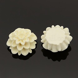 Resin Cabochons, Costume & Headwear Accessory, Flower, White, 20x12mm