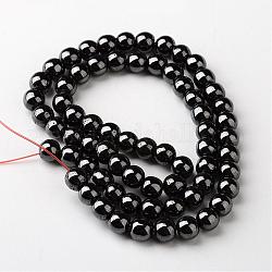 Non-Magnetic Synthetic Hematite Beads Strands, Round, Black, 6mm, Hole: 1.5mm, about 68~72pcs/strand
