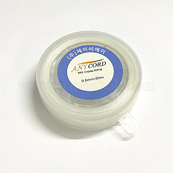 Koreanische elastische Kristallschnur, elastischer Perlenfaden, für Stretcharmbandherstellung, Transparent, 0.5 mm, ca. 109.36 Yard (100m)/Rolle