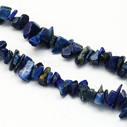 Lapis naturali tinti in pietra lazuli perline fili, pezzo, 3~9x3~6x1~4mm, Foro: 1 mm, circa 350pcs/filo, 34.6 pollice