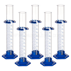 Cilindro graduato in vetro graduato, forniture di laboratorio, blu, 67x75.5x248mm, diametro interno: 27mm, capacità: 100 ml (3.38 fl. oz)