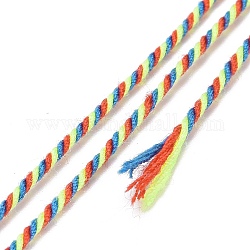 Cordon de coton, corde tressée, avec bobine de papier, pour accrocher au mur, artisanat, emballage cadeau, colorées, 1.5mm, environ 21.87 yards (20 m)/rouleau