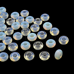Opalite européen grand trou perles, rondelle, 13~14x7~8mm, Trou: 5mm