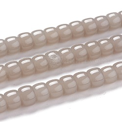 Fili di perle di vetro k9, imitazione perle di vetro giada, colonna, Gainsboro, 8~8.5x5.5~6mm, Foro: 1.4 mm, circa 67pcs/filo, 15.83 pollice (40.2 cm)
