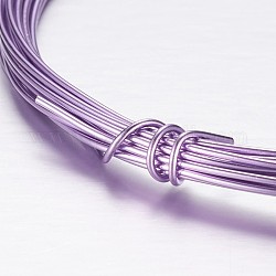 Filo artigianale in alluminio rotondo, per bordare la produzione artigianale di gioielli, viola medio, 20 gauge, 0.8mm, 10 m/rotolo (32.8 piedi/rotolo)