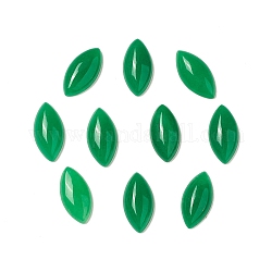 Natürliche Malaysia Jade cabochons, gefärbt, flaches hinteres Pferdeauge, grün, 19.5~20x10x5~5.5 mm