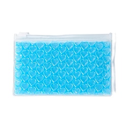 PVC-Blasentaschen, Zip-Lock-Beutel, zur Aufbewahrung von Schmuck, tragbarer Schmuck-Organizer, Rechteck, Deep-Sky-blau, 15x10x0.7 cm