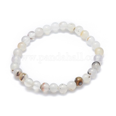 Brazaletes naturales de ágata&nbsp;BJEW-K212-A-004-1