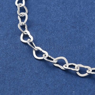 Bracciale Catena Forzatina E Rolo Diamantata Con Cuore Pendente In Argento 925 Galvanica Oro - Foto 6