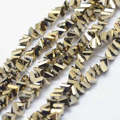 Chapelets de perles en verre électroplaqué&nbsp;EGLA-J143-A-FP01-1