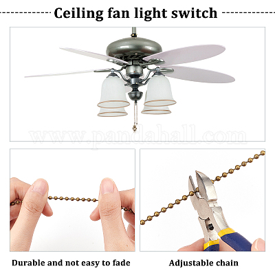 Wholesale CRASPIRE Owl Ceiling Fan Pull Chain 4PCS Pull String Ceiling Fan  Light Ornaments Extension Chains with Bronze Owl Hanging Ornaments for Ceiling  Light Lamp Fan Chain Bedroom Space Decor (14.8 Inch) 