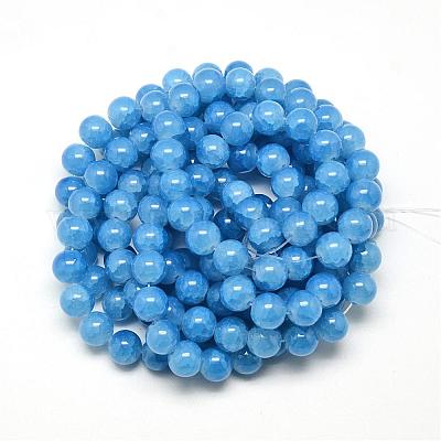 Perles de verre craquelé cuites au four&nbsp;DGLA-Q023-8mm-YS13-1