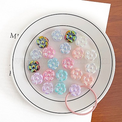 Perle acriliche con placcatura uv opaca&nbsp;OACR-I015-48-1