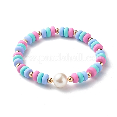 Wholesale Handmade Polymer Clay Beads Stretch Bracelets for Kids 