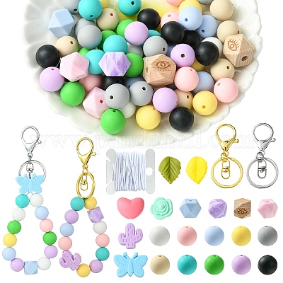 ASTARON 100 pcs 15 mm Perles en silicone pour la