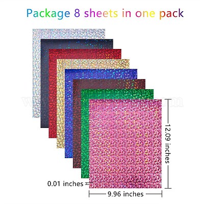 Wholesale 8 Sheets 8 Colors Transfer Vinyl Sheets 