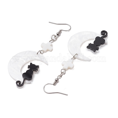 Orecchini pendenti acrilico&nbsp;EJEW-JE06333-02-1