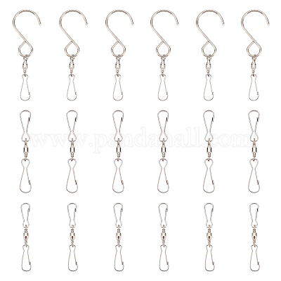 30pcs Spinning Dual Clip Swivel Hooks For Wind Spinners Hanging