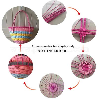 Raffia Paper Ribbon Roll Colorful for Gift Wrapping Craft Projects Florist  Bouquets Basket Weaving Festival Favors , 6 Color B, 