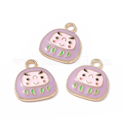 Pendentifs d'émail en alliage&nbsp;ENAM-H039-04G-E-1