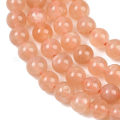 Natürliche sunstone Perlen Stränge&nbsp;G-G342-A01-4.5mm-1