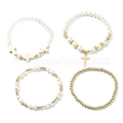 Riceel Braccialetti di Perline Impilabili Set di Braccialetti Estensibili