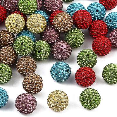 Perles de boule pavé disco &nbsp;RB-Q195-14mm-M-1