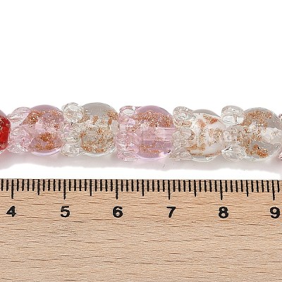 Brins de perles de lampadaire en sable doré&nbsp;LAMP-P069-02A-06-1