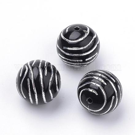 Perles acryliques plaquées PACR-Q115-13-1
