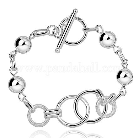 Изысканные браслеты ссылка латунные кольца для женщин BJEW-BB08951-1