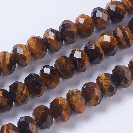Natürlichen gelben Tigerauge Perlen Stränge G-F568-151-B-1