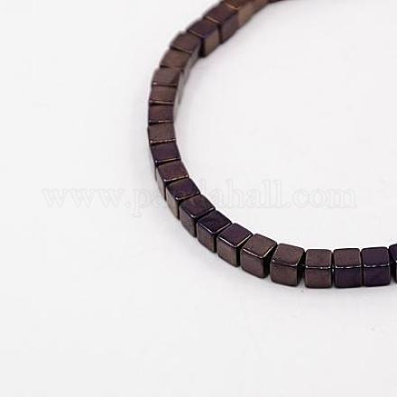 Non-magnetic Synthetic Hematite Beads Strands G-K037-07-4mm-1