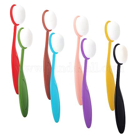 Olycraft 8Pcs 8 Colors Plastic Bendable Toothbrush Make Up Brush MRMJ-OC0002-33-1