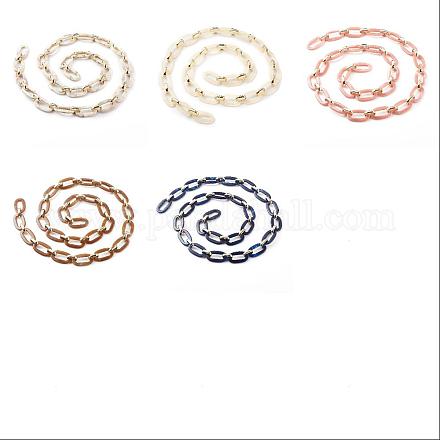5 Strands 5 Colors Handmade Acrylic Cable Chains CHAC-SZ0001-02-1