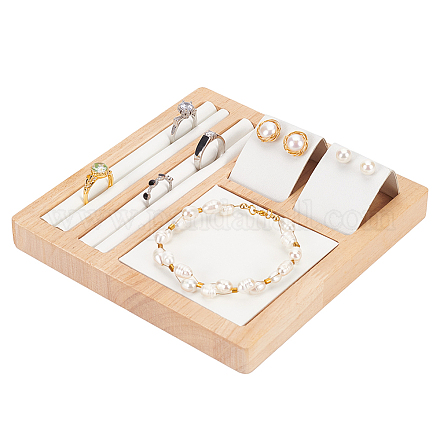 NBEADS Wooden Jewelry Display Tray Kit EDIS-WH0030-21B-1
