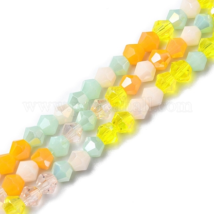 Chapelets de perles en verre électroplaqué X1-EGLA-D018-02D-1