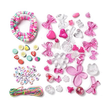Kits de fabricación de decoración de colgantes con cuentas de color caramelo diy DIY-P081-B08-1