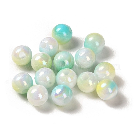 Opaque Acrylic Beads OACR-Z016-01B-10-1
