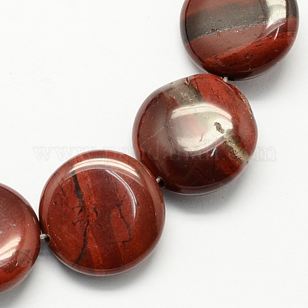 Rosso naturale perline di diaspro fili G-S110-14mm-06-1