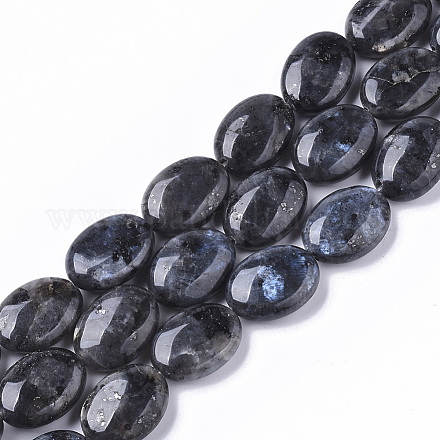Brins de perles de larvikite naturelles X-G-S359-001-1